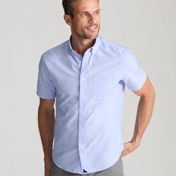 UNTUCKIT Men's EUC Hillstowe Short Sleeve Button Down Shirt | Size L - Picture 1 of 8